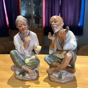 ARDCO Made in Japan fine quality Dallas Japanese old man & woman. Set pair. Nice